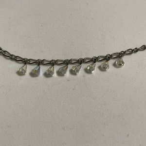 Vintage metal and crystal bracelet